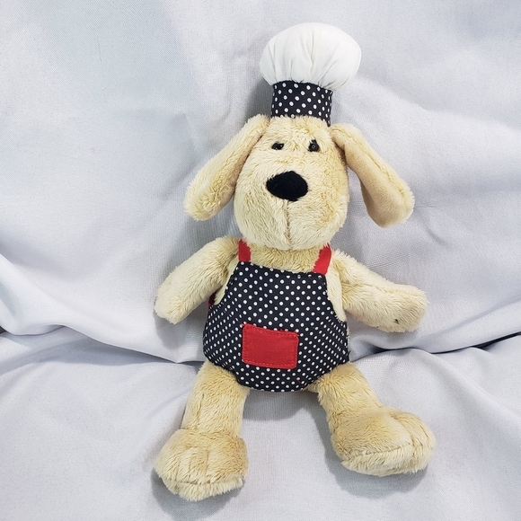 Manhattan Toy Brown Dog Chef Plush Stuffed Toy 12 Inch 2017 - Picture 1 of 12